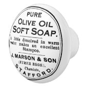 Weiße neue Vintage Olivenöl Seife und Badezimmer Keramikknauf (Rechts)
