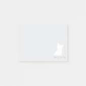 Weiße Niedliche Hündin Chinesisch Neujahr 2018 wäh Post-it Klebezettel (Vorderseite)