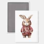 Weiße Niedliche Liebe Magnet (Vorderseite/Rückseite)