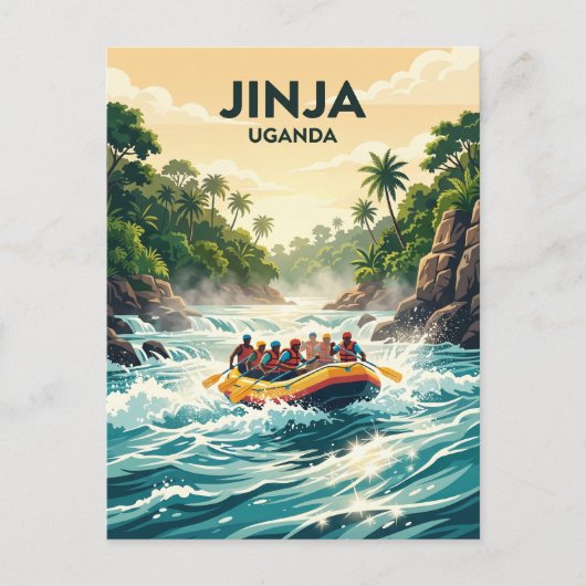 Weiße Nil-Stromschnellen, Jinja Uganda Postkarte (Vorderseite)