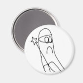 Weiße Ninja tut eine gute Tat Magnet (Vorderseite/Rückseite)