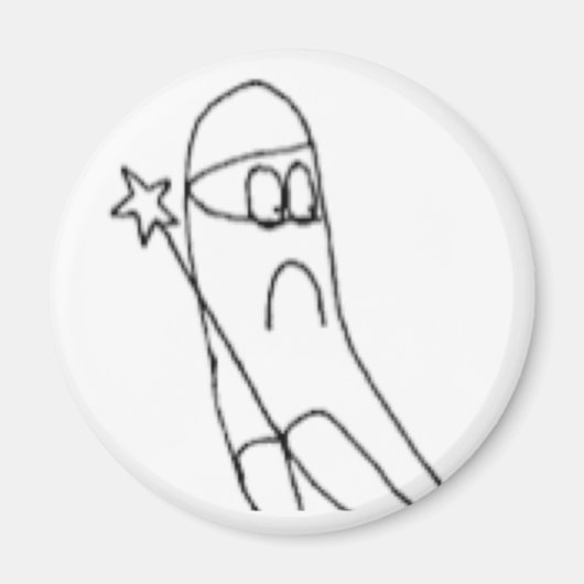 Weiße Ninja tut eine gute Tat Magnet (Vorne)