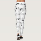 Weiße Noten Leggings (Rückseite)