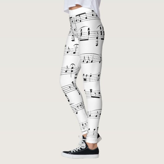 Weiße Noten Leggings (Links)