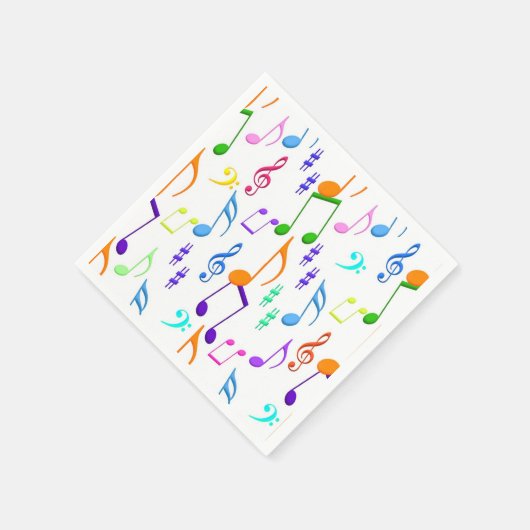weiße Noten Serviette (Ecke)