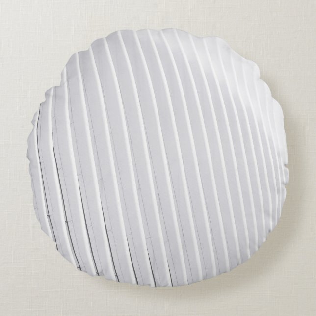 Weiße Oberfläche Rundes Kissen (Vorderseite)