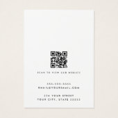 Weiße oder farbige Logo-QR-Ohrring-Grafikkarte (Rückseite)