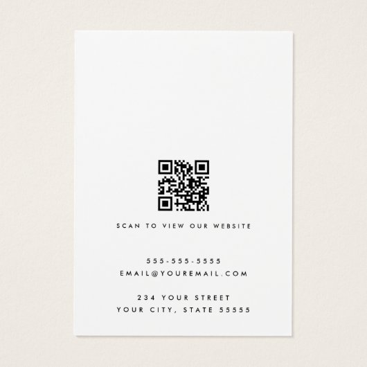 Weiße oder farbige Logo-QR-Ohrring-Grafikkarte (Rückseite)