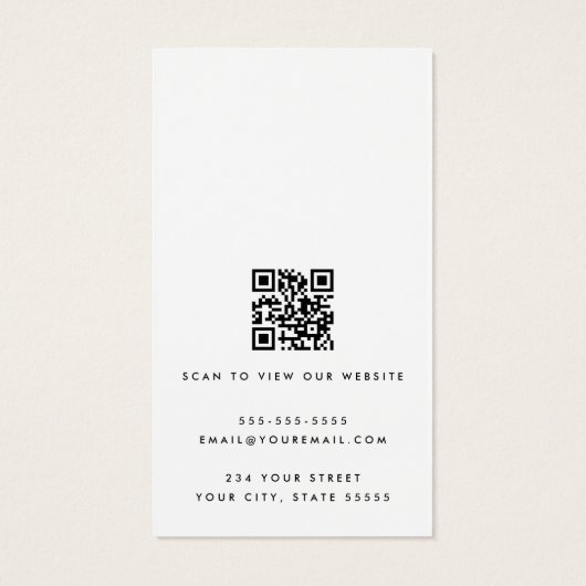 Weiße oder farbige Logo-QR-Ohrring-Grafikkarte (Rückseite)