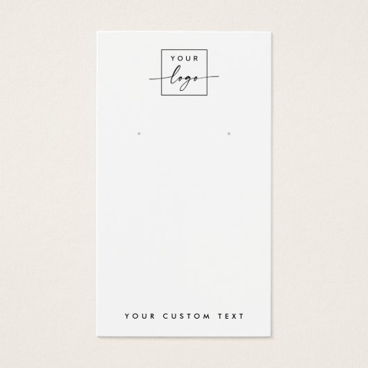 Weiße oder farbige Logo-QR-Ohrring-Grafikkarte (Vorderseite)