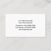 Weiße Ölquelle-Pumpanlage-VerdoppelungSilhouette Visitenkarte (Rückseite)