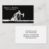 Weiße Ölquelle-Pumpanlage-VerdoppelungSilhouette Visitenkarte (Vorne/Hinten)