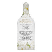 Weiße Oma's Cookie Recipe Bauernhof Schneidebrett (Vorderseite)