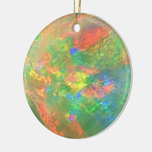 Weiße Opalverzierung Keramik Ornament (Links)