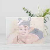 Weiße Opaque Overlay | Einladung zum 1. Geburtstag (Stehend Vorderseite)