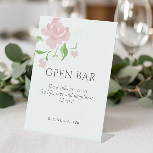Weiße   Open Bar Hochzeit Tischplatte Sockel Schil Sockelschild