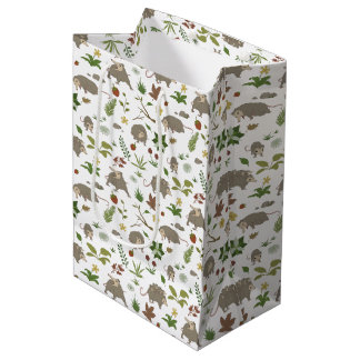 Weiße Opossum-Lichte-Cottagecore-Waldparty Mittlere Geschenktüte