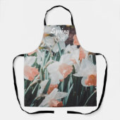 Weiße Orangendärme im Frühlingsgarten Schürze (Vorderseite)