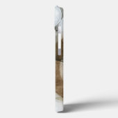 Weiße Orbs und braune Kreise Case-Mate iPhone Hülle (Rückseite / Links)