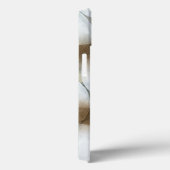 Weiße Orbs und braune Kreise Case-Mate iPhone Hülle (Rückseite / Rechts)