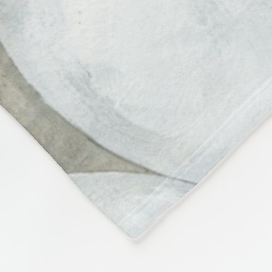 Weiße Orbs und braune Kreise Fleecedecke (Ecke)