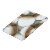 Weiße Orbs und braune Kreise Magnet (Linke Seite)