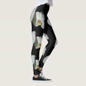 Weiße orchide, tropische weiße Blume Leggings (Rechts)