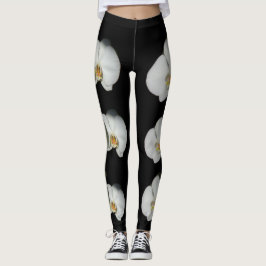 Weiße orchide, tropische weiße Blume Leggings