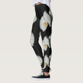 Weiße orchide, tropische weiße Blume Leggings (Links)