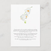 Weiße Orchidee | Angaben zur vertikalen Hochzeit Begleitkarte (Vorderseite)