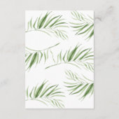 Weiße Orchidee | Angaben zur vertikalen Hochzeit Begleitkarte (Rückseite)