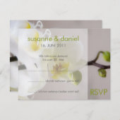 Weiße Orchidee • Antwortkarte zur Hochzeit Einladung (Vorne/Hinten)