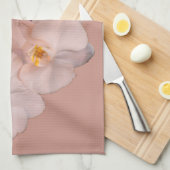 Weiße Orchidee auf Abzeichen Geschirrtuch (Viertel Falte)