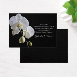 Weiße Orchidee auf der Gastgeschenk Hochzeit der S