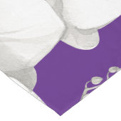 Weiße Orchidee auf Lila | Großer Tischläufer (Ecke)