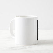 Weiße Orchidee auf Schwarzem Kaffeetasse (Vorderseite Links)