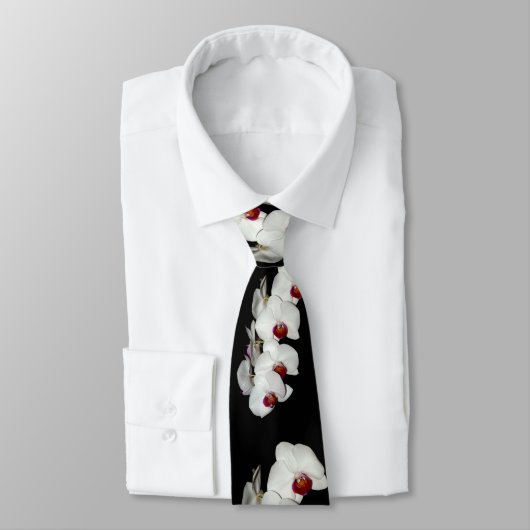 Weiße Orchidee blüht Krawatte (Gebunden)