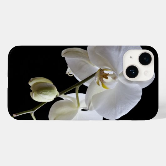 Weiße Orchidee-Blume Case-Mate iPhone Hülle (Rückseite (Horizontal))