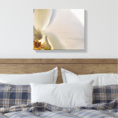Weiße Orchidee-Blume Nah Leinwanddruck (Insitu (Schlafzimmer))