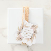 Weiße Orchidee BlusH Rose Pampas Grass Wedding Geschenkanhänger (Beispiel)