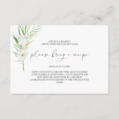 Weiße Orchidee | Brautparty mit Rezept-Karte Begleitkarte (Vorderseite)