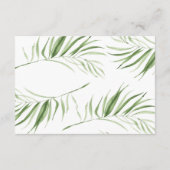 Weiße Orchidee | Brautparty mit Rezept-Karte Begleitkarte (Rückseite)