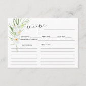 Weiße Orchidee | Brautparty-Rezept-Karte Begleitkarte (Vorderseite)