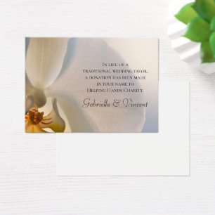 Weiße Orchidee Elegante Wohltätigkeit Gastgeschenk