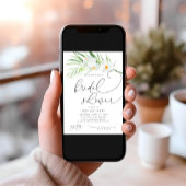 Weiße Orchidee | Elegantes tropisches Brautparty Einladung