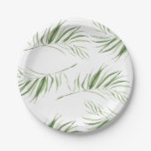 Weiße Orchidee | Elegantes tropisches Brautparty Pappteller (Vorderseite)