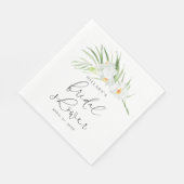 Weiße Orchidee | Elegantes tropisches Brautparty Serviette (Ecke)