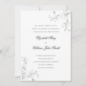 Weiße Orchidee Feine Bilderbuchwelt Einladung (Vorderseite)