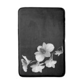 Weiße Orchidee für die Schwarzbadematte II Badematte (Vorderseite Vertikal)