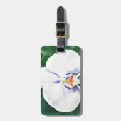 Weiße Orchidee Gepäckanhänger (Vorderseite vertikal)